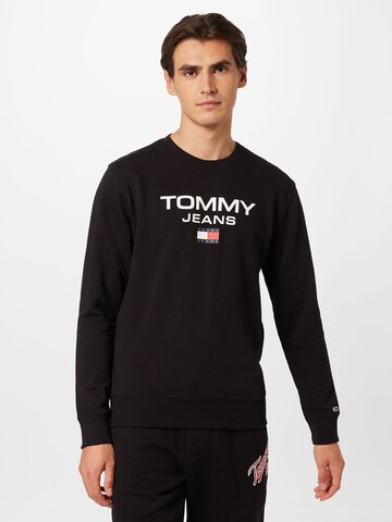 Tommy Jeans Sweatshirt in Black: front