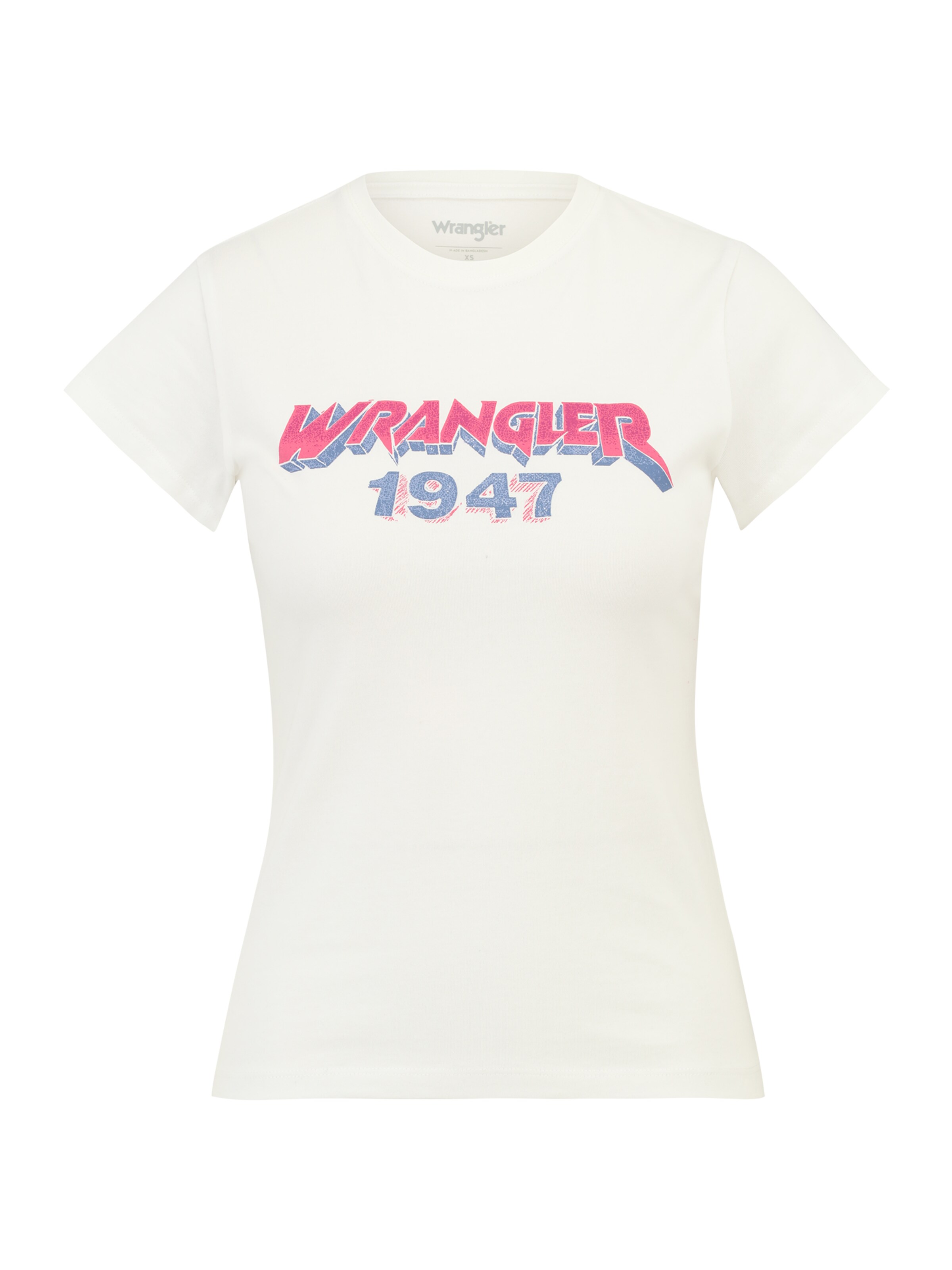 balts WRANGLER T-Krekls 'SHRUNKEN BAND TEE': no priekšpuses