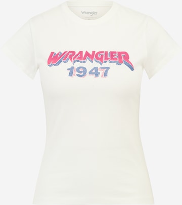 balts WRANGLER T-Krekls 'SHRUNKEN BAND TEE': no priekšpuses