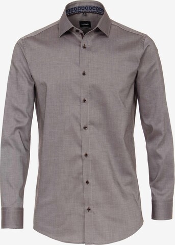 VENTI Business Shirt in Brown: front