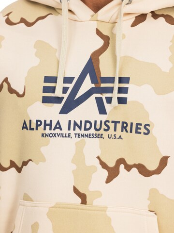 ALPHA INDUSTRIES Sweatshirt 'Basic Camo'‌‌‌‌ in Beige