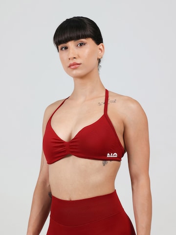 neverover - Bustier Sujetador deportivo 'Hue Minimal Strappy Bra' en rojo: frente