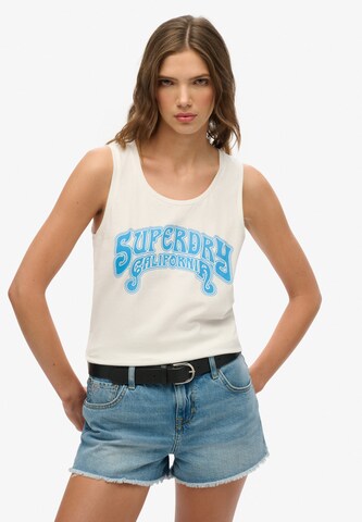 Haut Superdry en blanc : devant