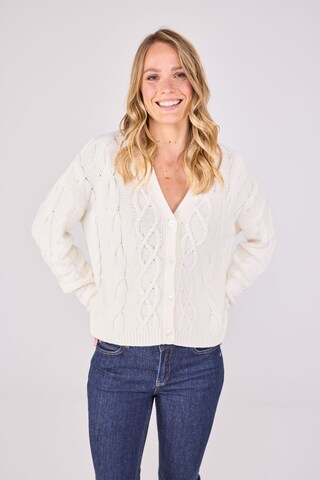 LIEBLINGSSTÜCK Strickjacke in Weiß: Vorderseite