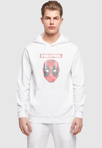 ABSOLUTE CULT Sweatshirt 'Deadpool - Camo Head' in Weiß: Vorderseite
