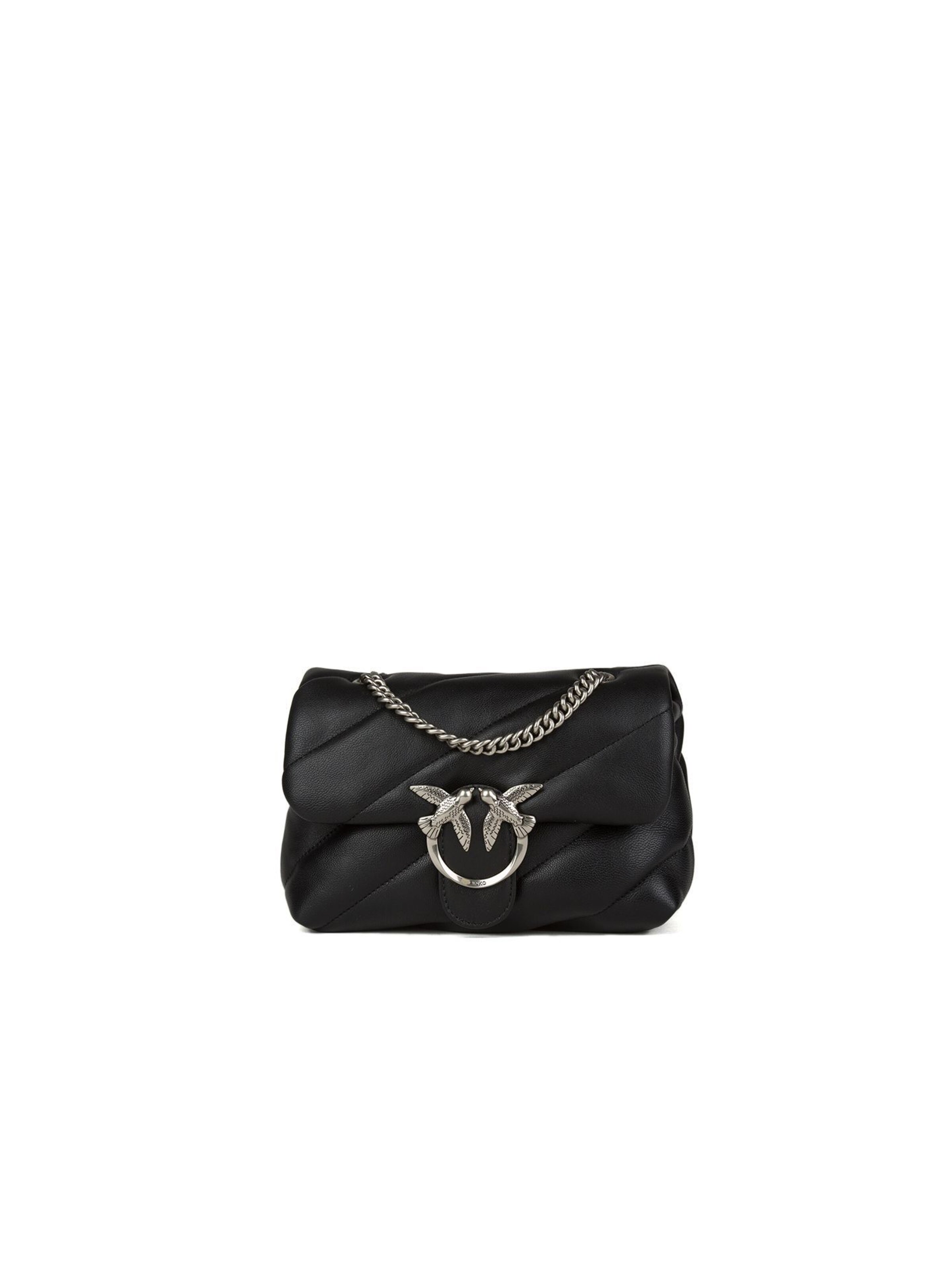 PINKO Schoudertas 'Mini Love Puff Crossbody Bag' in Zwart: voorkant