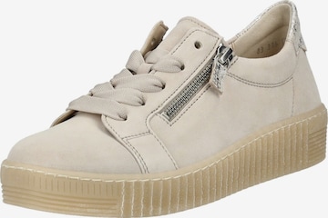 Chaussure à lacets GABOR en beige : devant