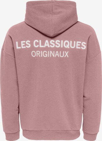 Only & Sons Big & Tall Sweatshirt 'Les Classiques' in Lila