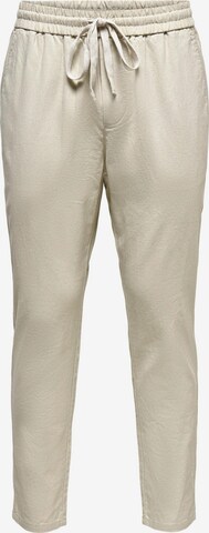 Loosefit Pantalon 'Linus' Only & Sons en beige : devant