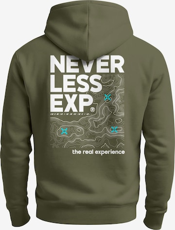 Neverless Sweatshirt 'Expedition' in Grün: Vorderseite