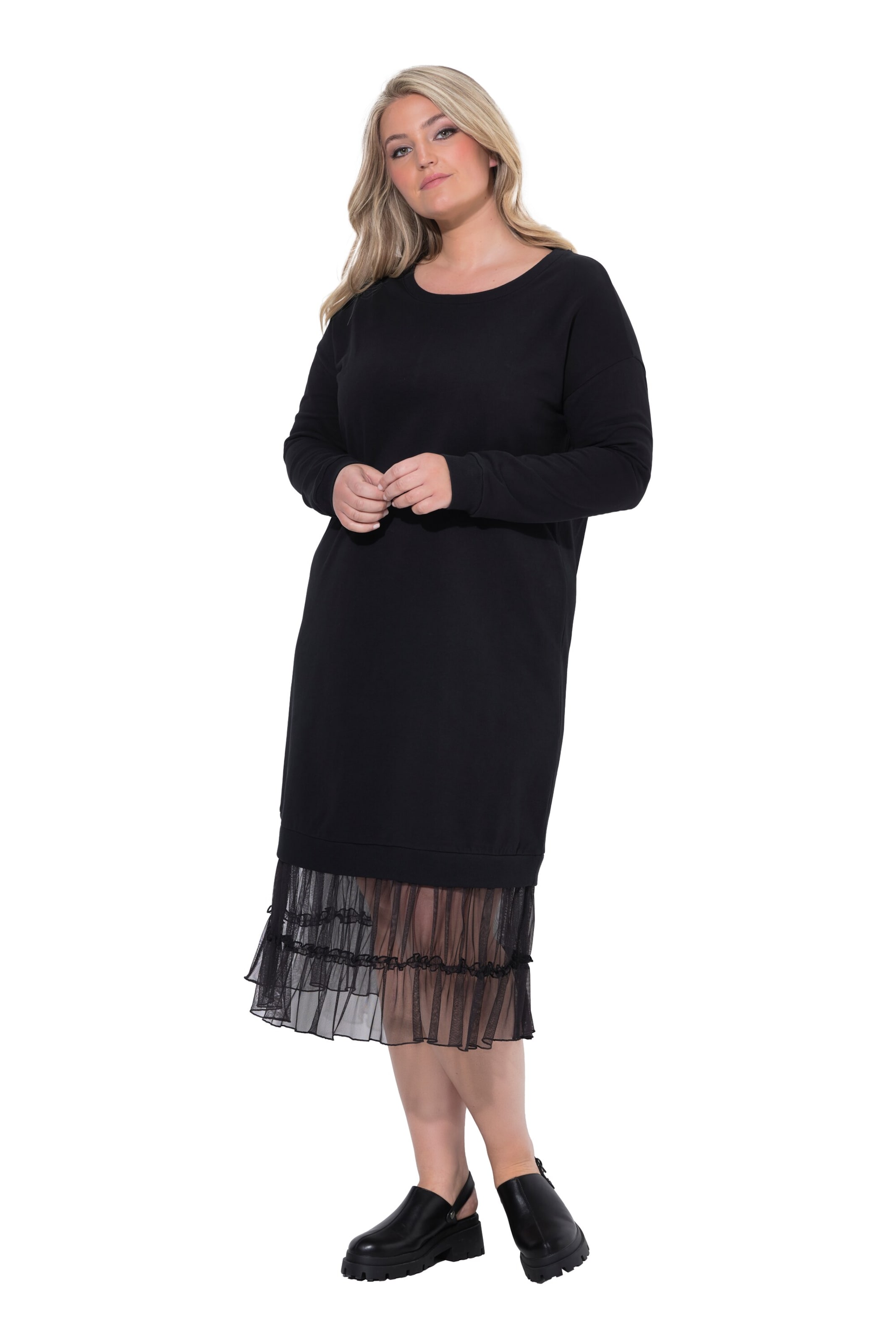 MIAMODA Midikleid in Schwarz: Vorderseite