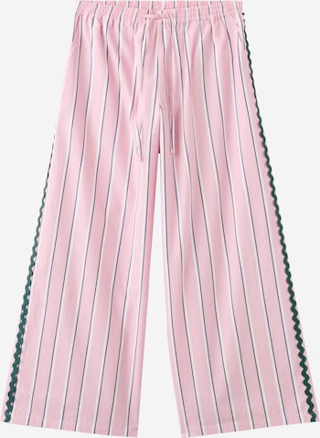 MANGO TEEN Szeroka nogawka Spodnie 'Sintra' w kolorze różowy: przód