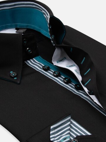 Slim fit Camicia 'Roma' di 7Camicie in nero