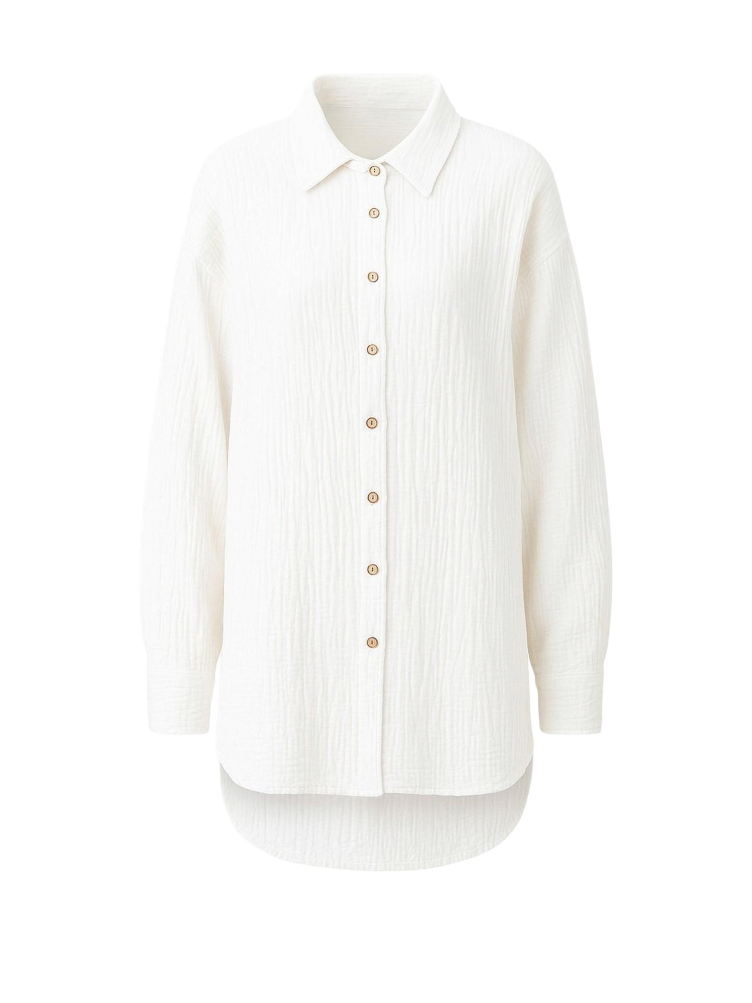 WENOR Oversizeshirt 'LAYNA'‌‌‌‌‌‌‌‌‌‌ in Weiß: Vorderseite