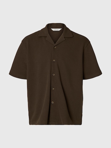 Fit confort Chemise SELECTED en marron