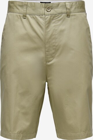 Pantaloni chino 'Bane' di Only & Sons in verde: frontale