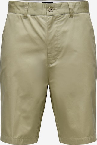 Pantalon chino 'Bane' Only & Sons en vert : devant