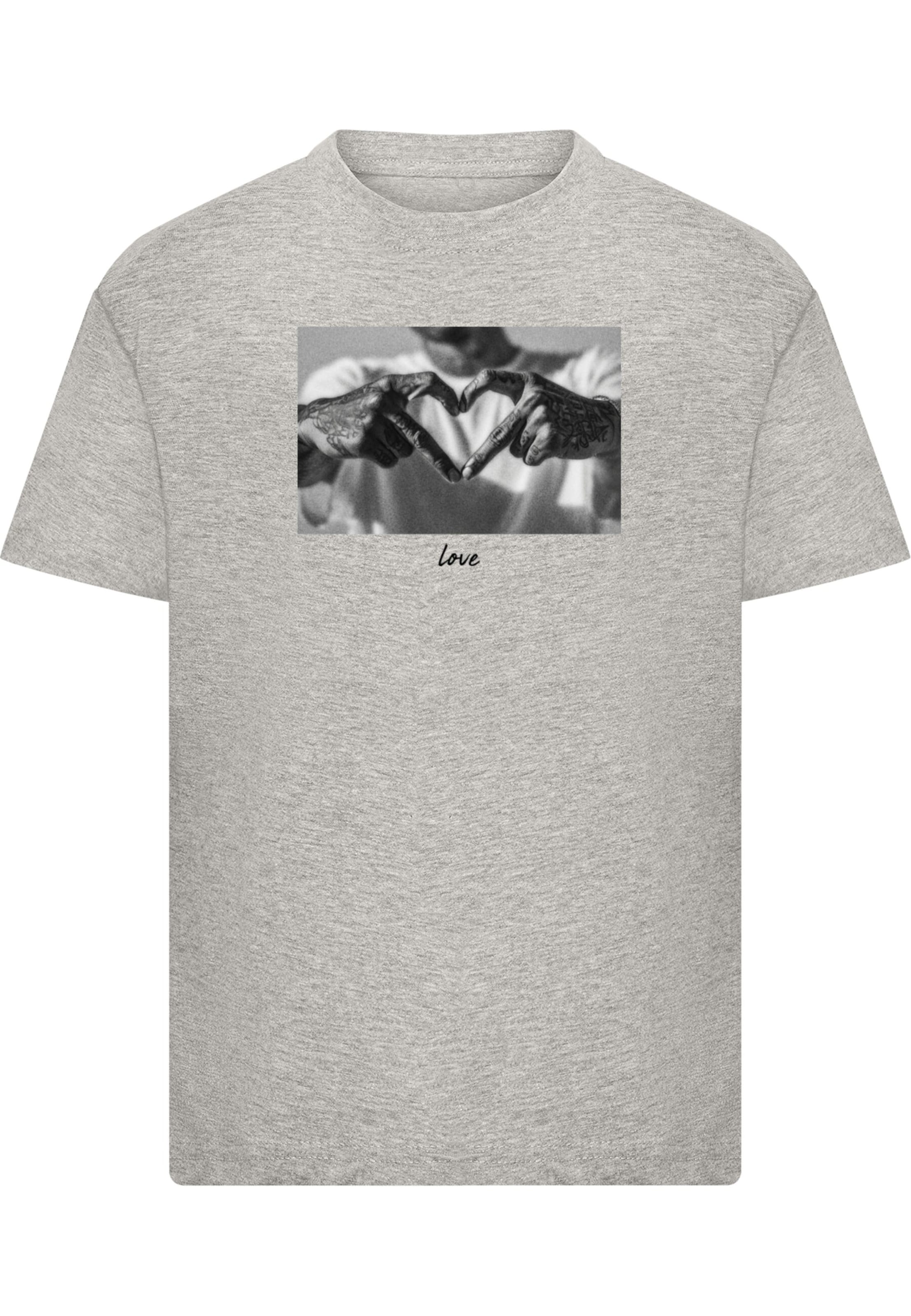 Mister Tee Shirt 'Heart Sign' in Grey: front