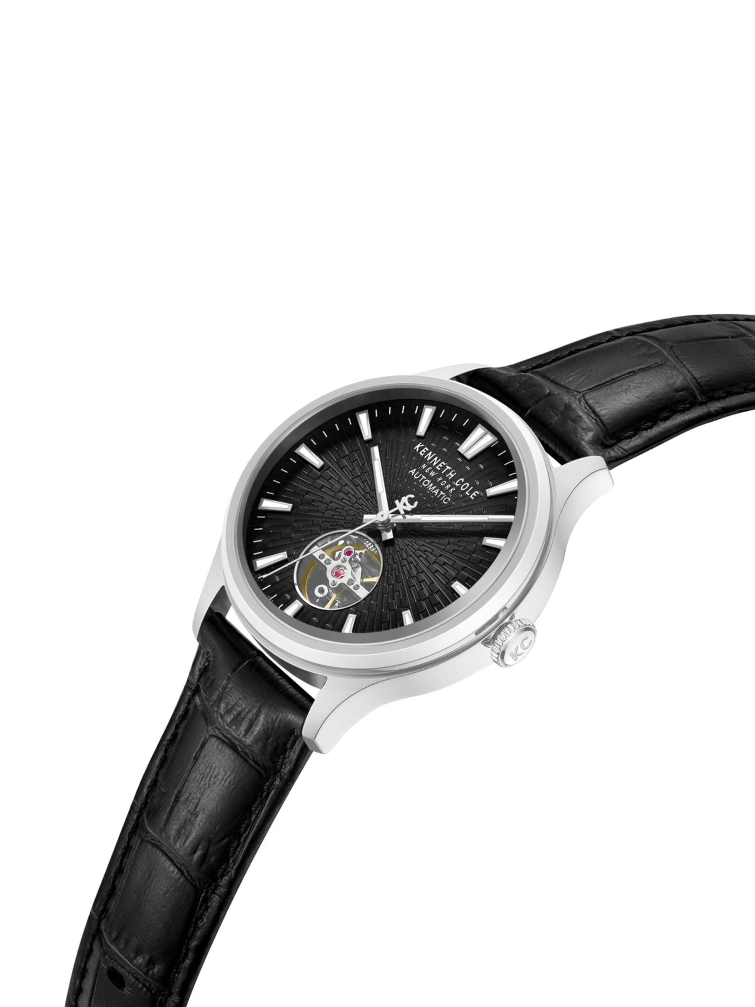 Kenneth Cole Analog watch 'Automatic watch Newport' in Black