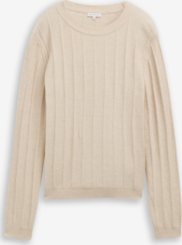 TOM TAILOR Sweater in Beige: front