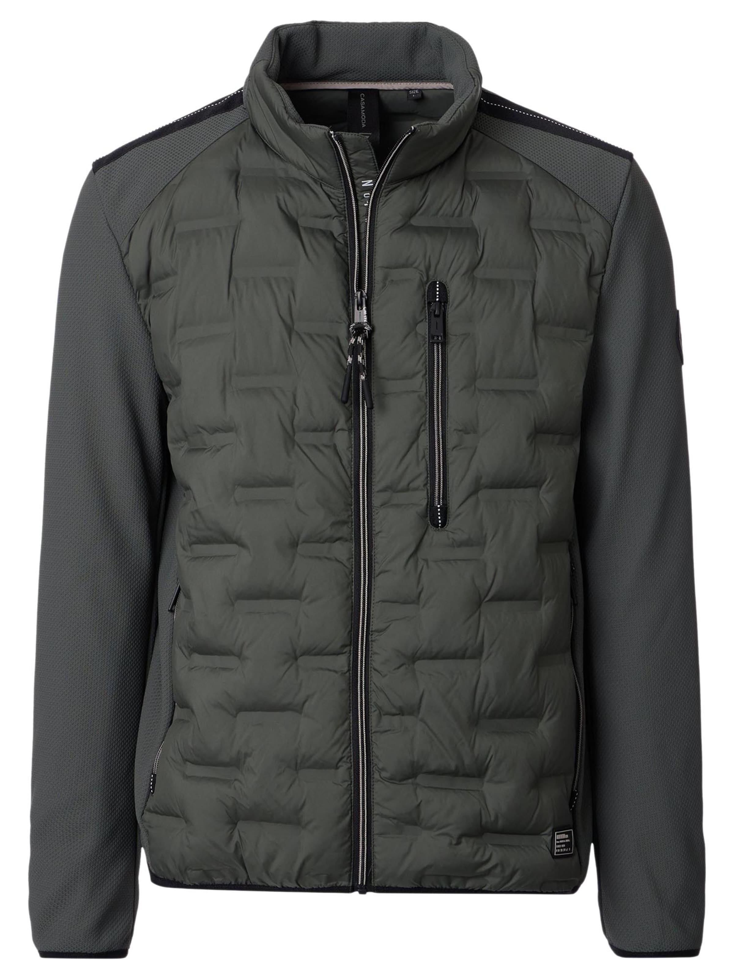 CASAMODA Between-Season Jacket 'Basic' in Green: front