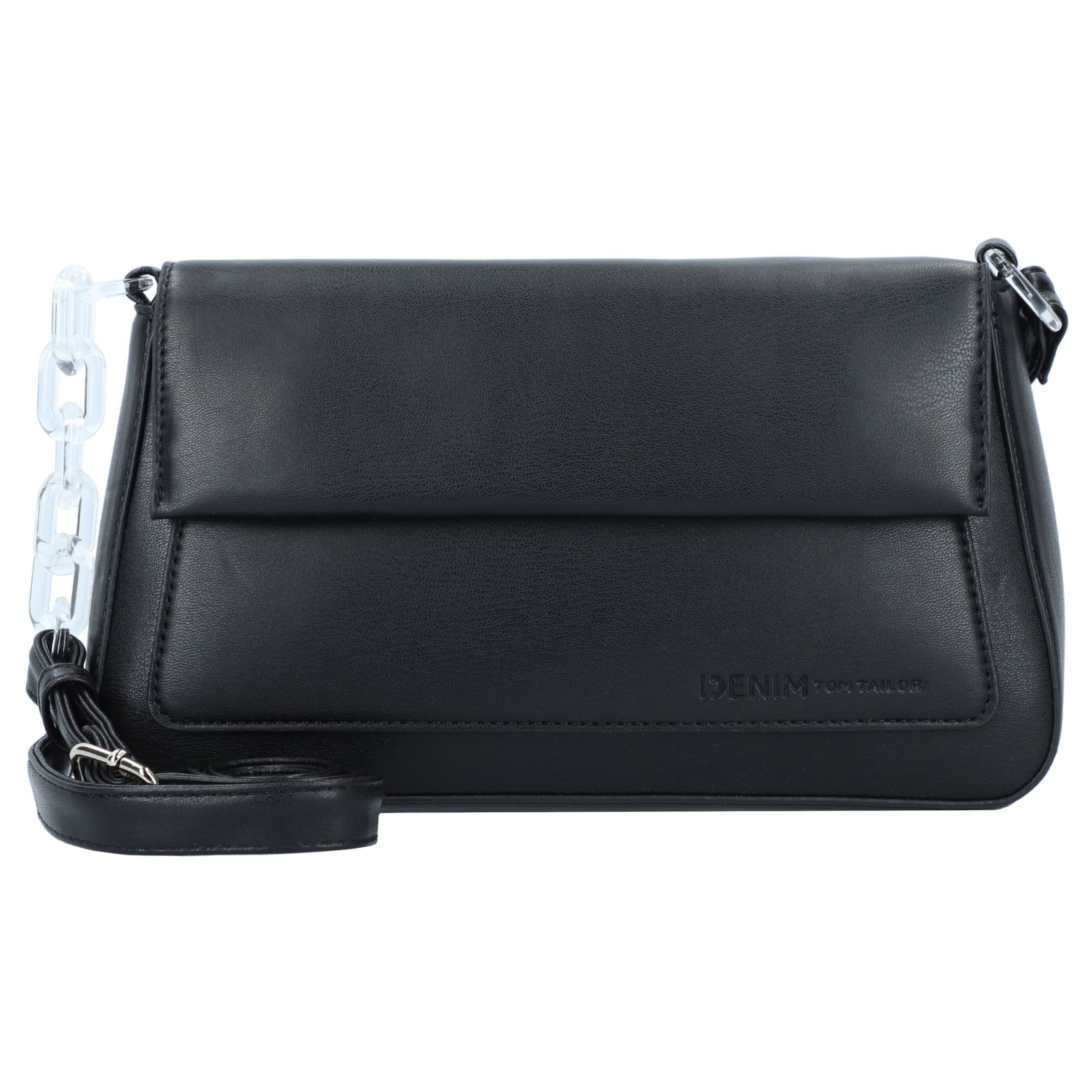 TOM TAILOR DENIM Schoudertas 'Anne' in Zwart: voorkant