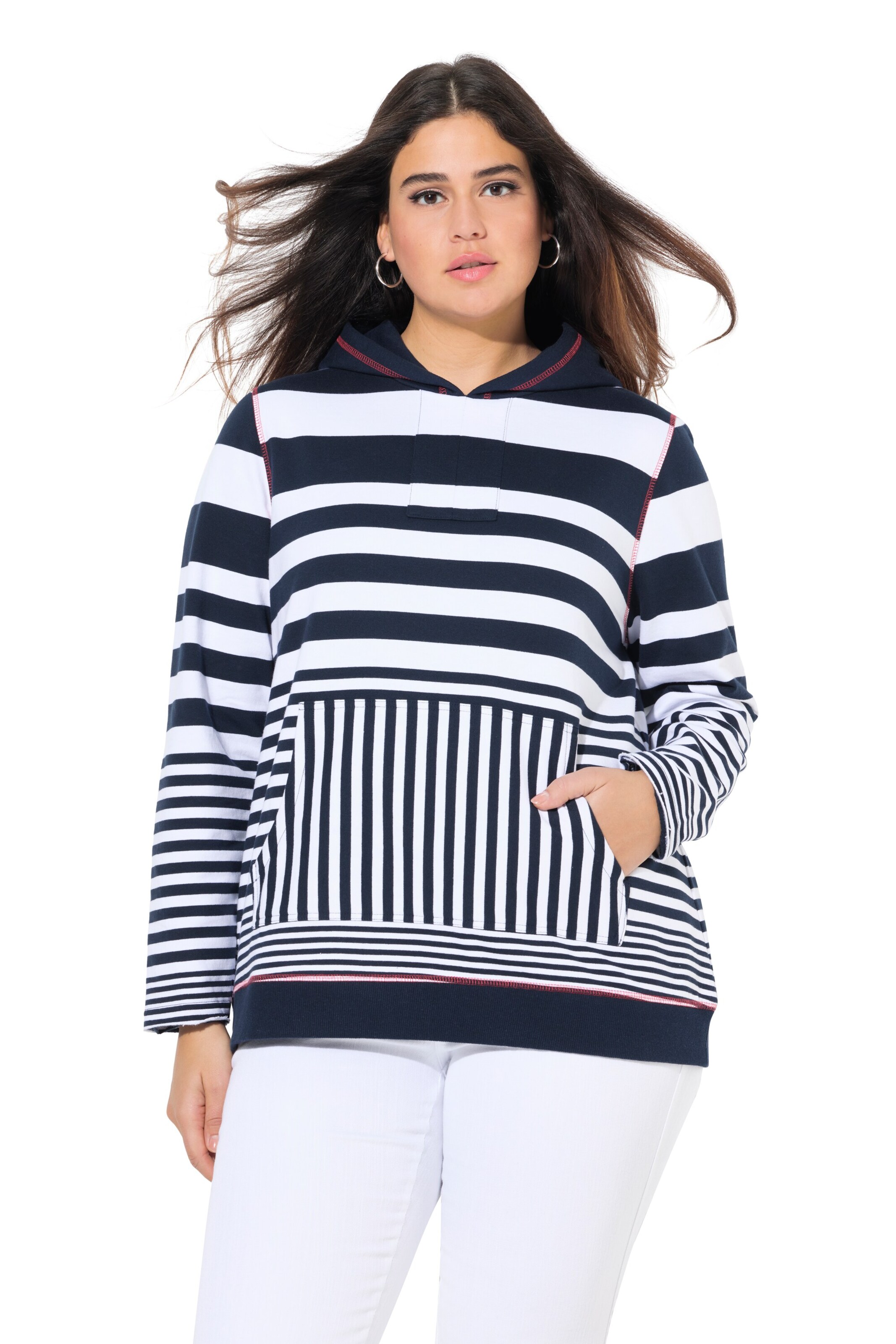 Ulla Popken Hoodie in Mischfarben: Vorderseite