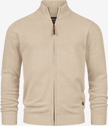 INDICODE JEANS Strickjacke 'Lut' in Beige: predná strana