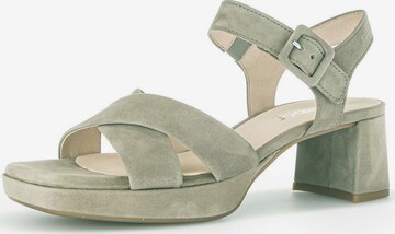GABOR Strap Sandals in Green: front