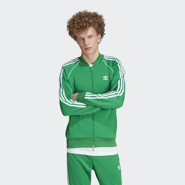 ADIDAS ORIGINALS Sweatjakke 'Adicolor Classics' i grøn: forside