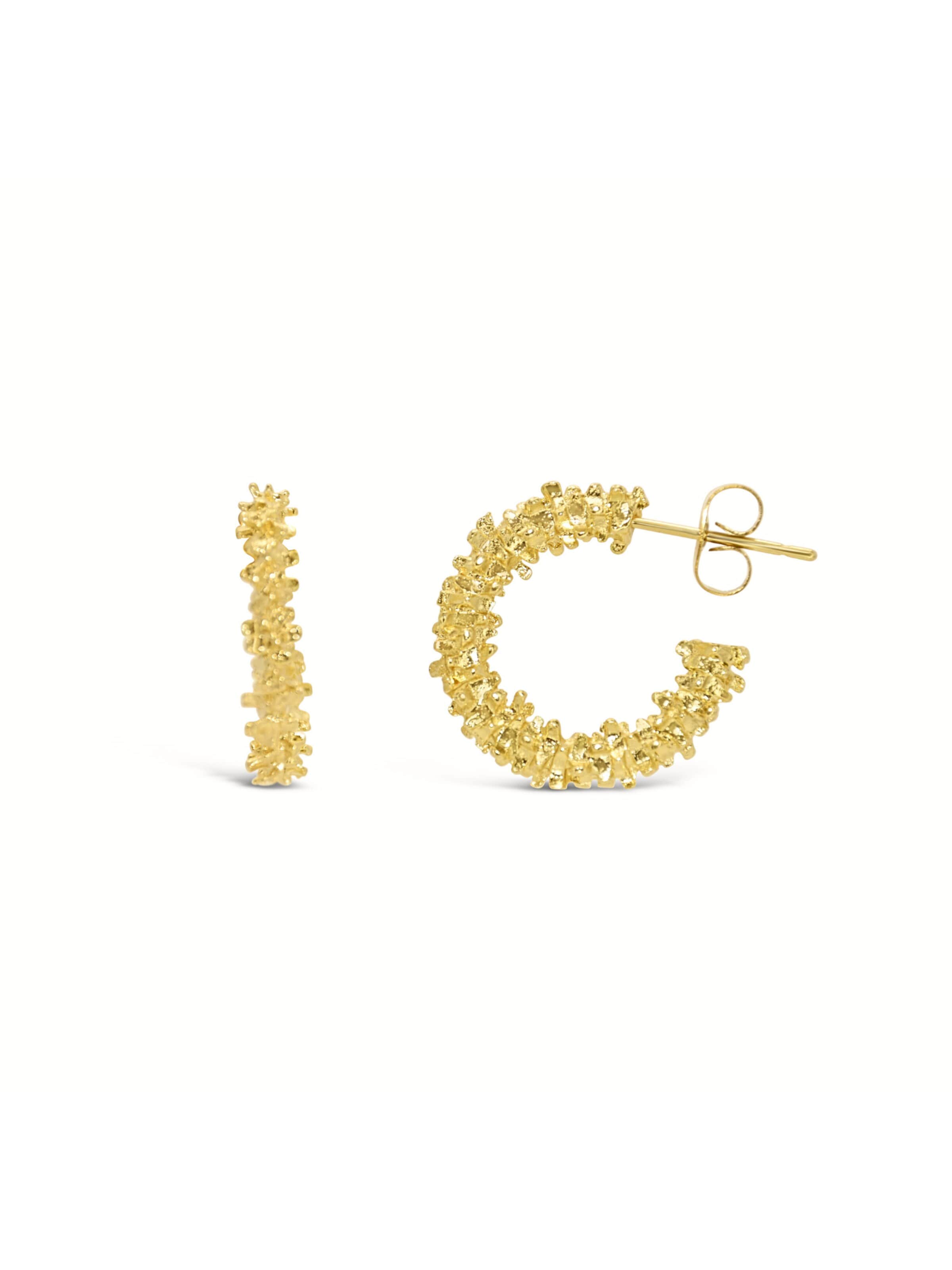 ARS-ARGENTI Earrings 'RICH B*TCH HOOPYS - gold' in Gold: front