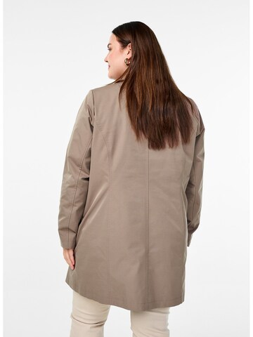 Zizzi Between-seasons parka 'CASHELBY' in Brown