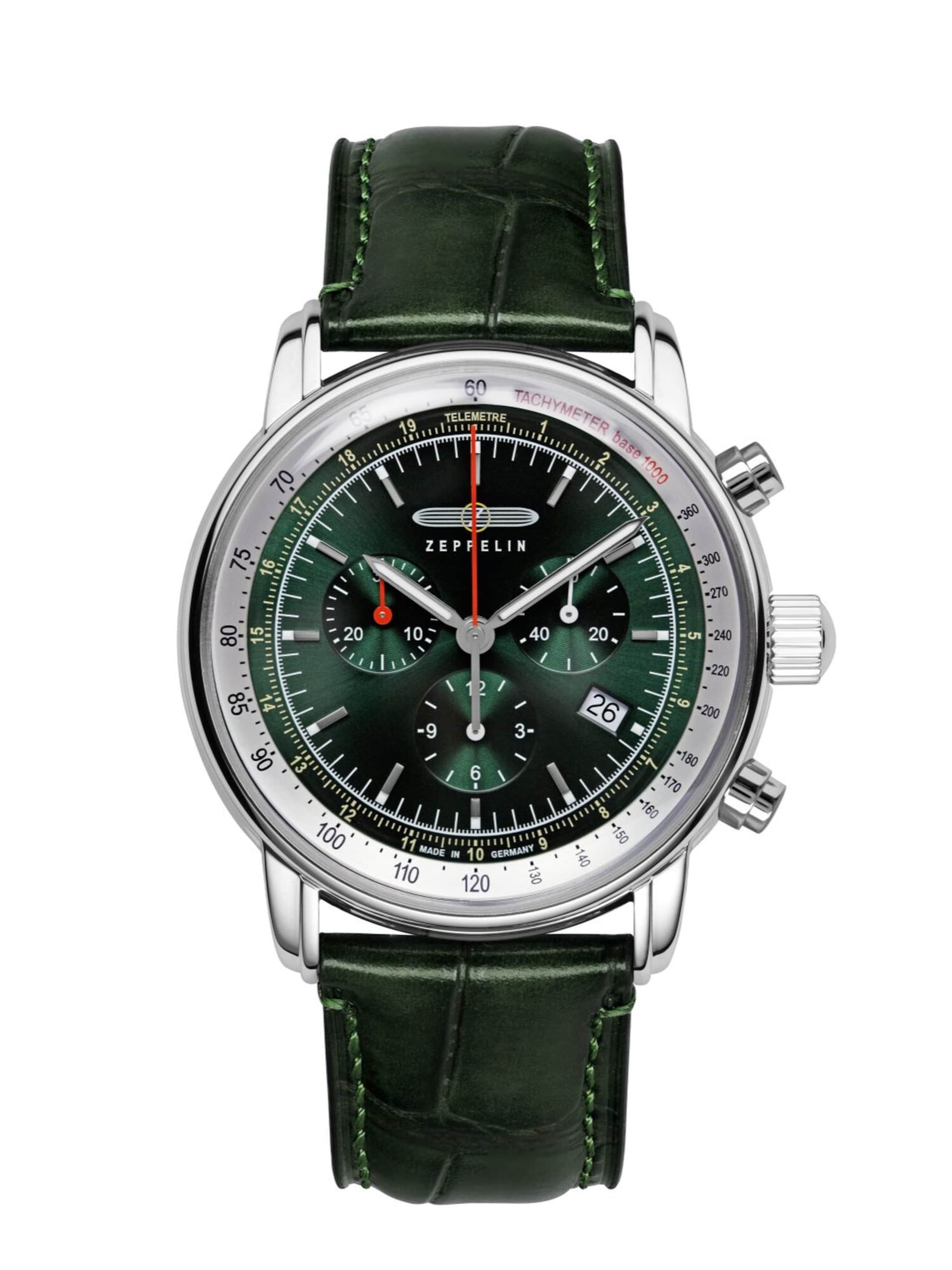 Zeppelin Analoog horloge &#x27;LZ14&#x27; in Groen: voorkant