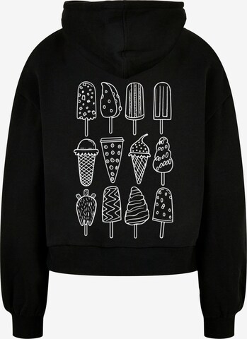 Merchcode Sweatshirt 'Ice Cream' in Schwarz