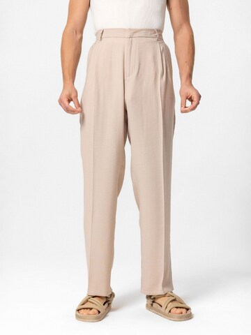 Antioch Loosefit Bandplooibroek 'Ermanno' in Beige