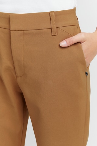 PULZ Jeans Regular Chino Pants 'Bindzy' in Brown
