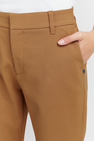 PULZ Jeans Regular Chino 'Bindzy' in Bruin