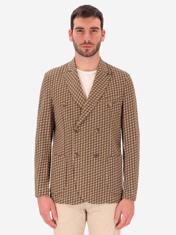 Distretto12 Regular Fit Sakko 'Dub' in Braun: Vorderseite