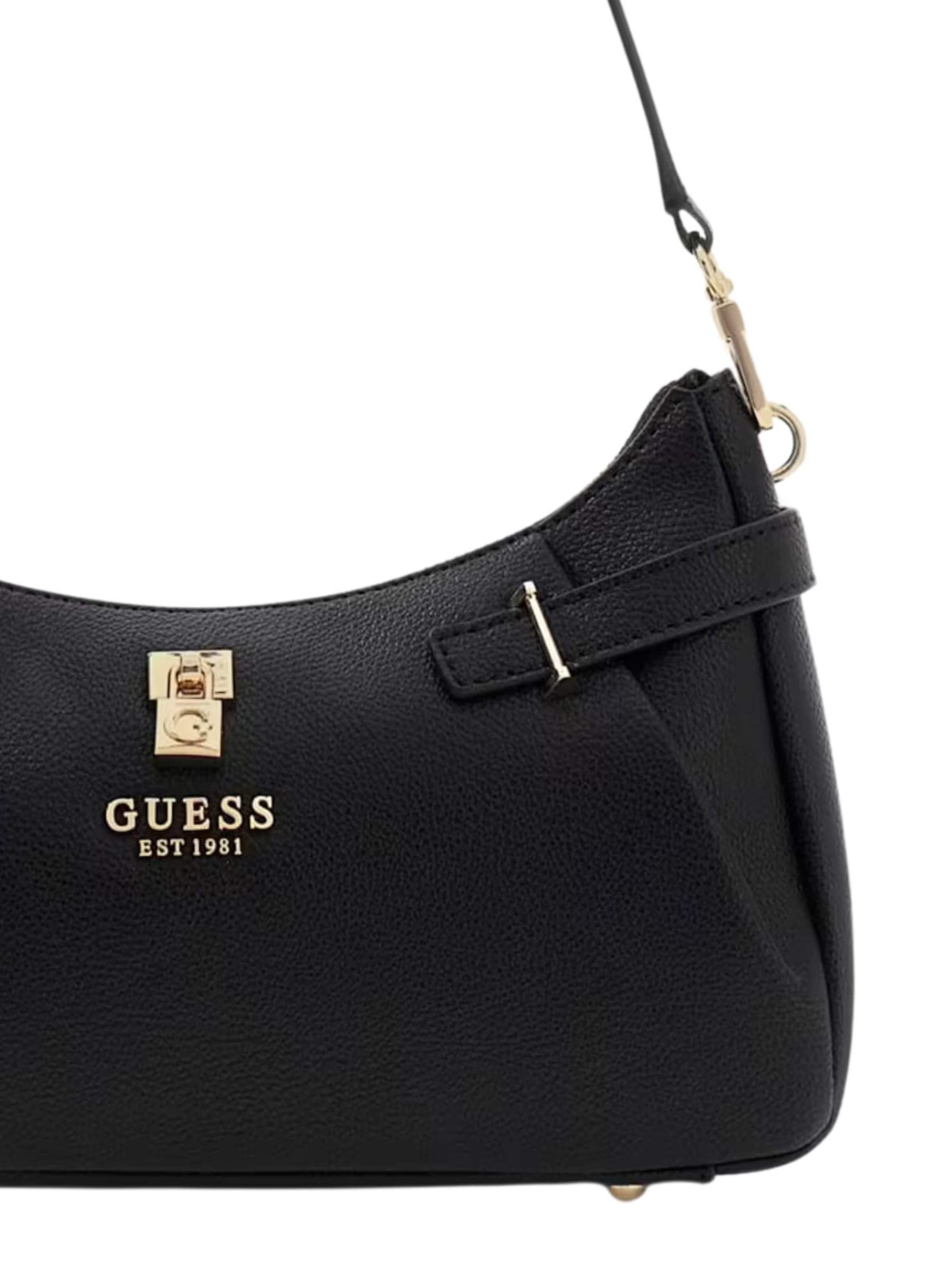 GUESS Schoudertas 'Guess Sac Bandoulière Noelle Girlfriend Sa Black' in Zwart