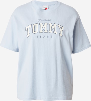 mėlyna Tommy Jeans Marškinėliai 'Varsity': priekis