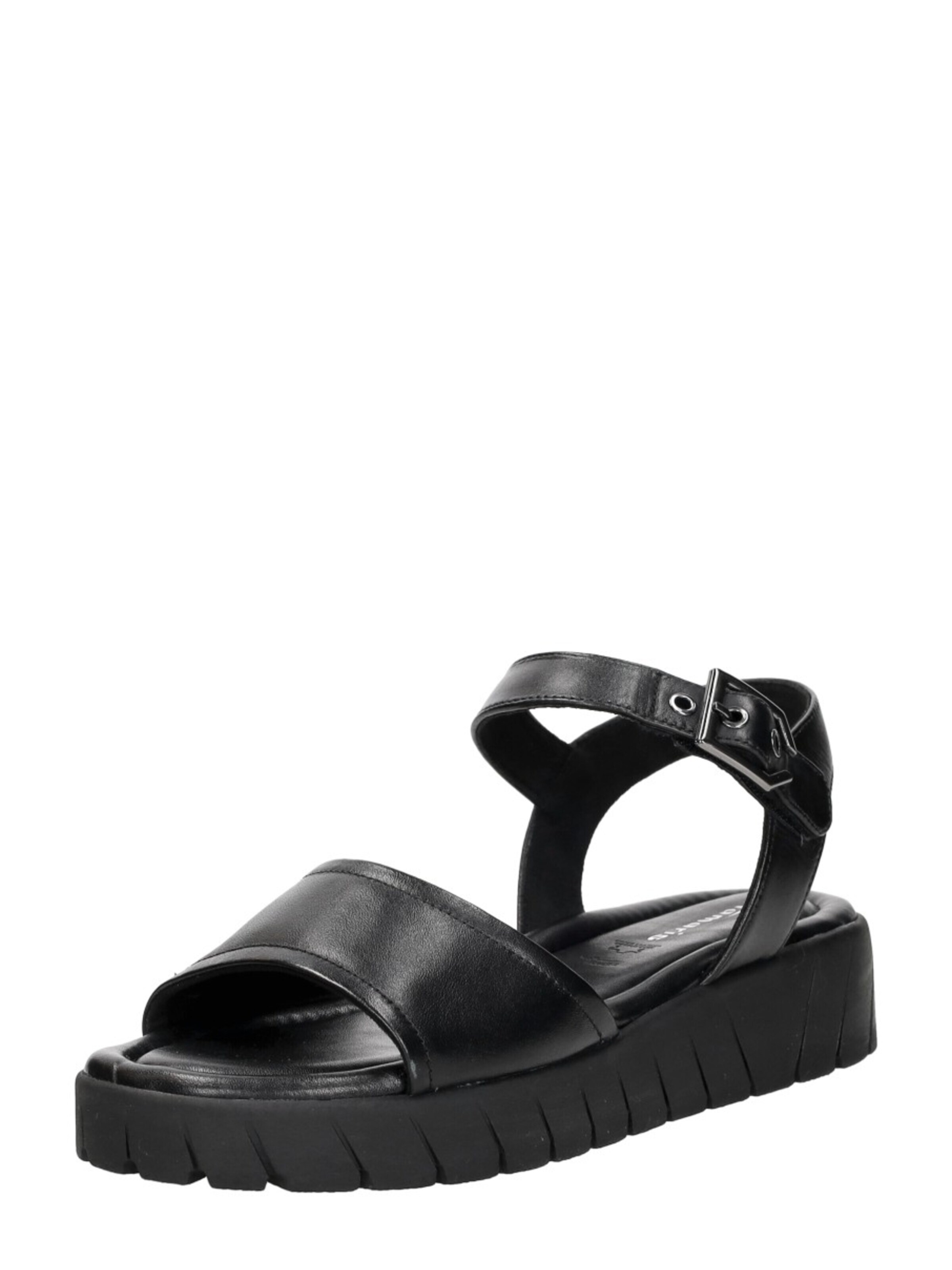 Tamaris Sandal 'Sandalen Plat' in Black