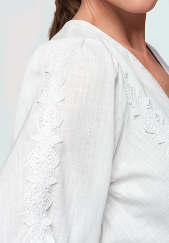 Ombre Blouse in Wit