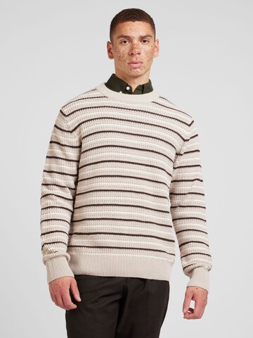 JACK & JONES Trui 'JORBRONX' in Beige: voorkant