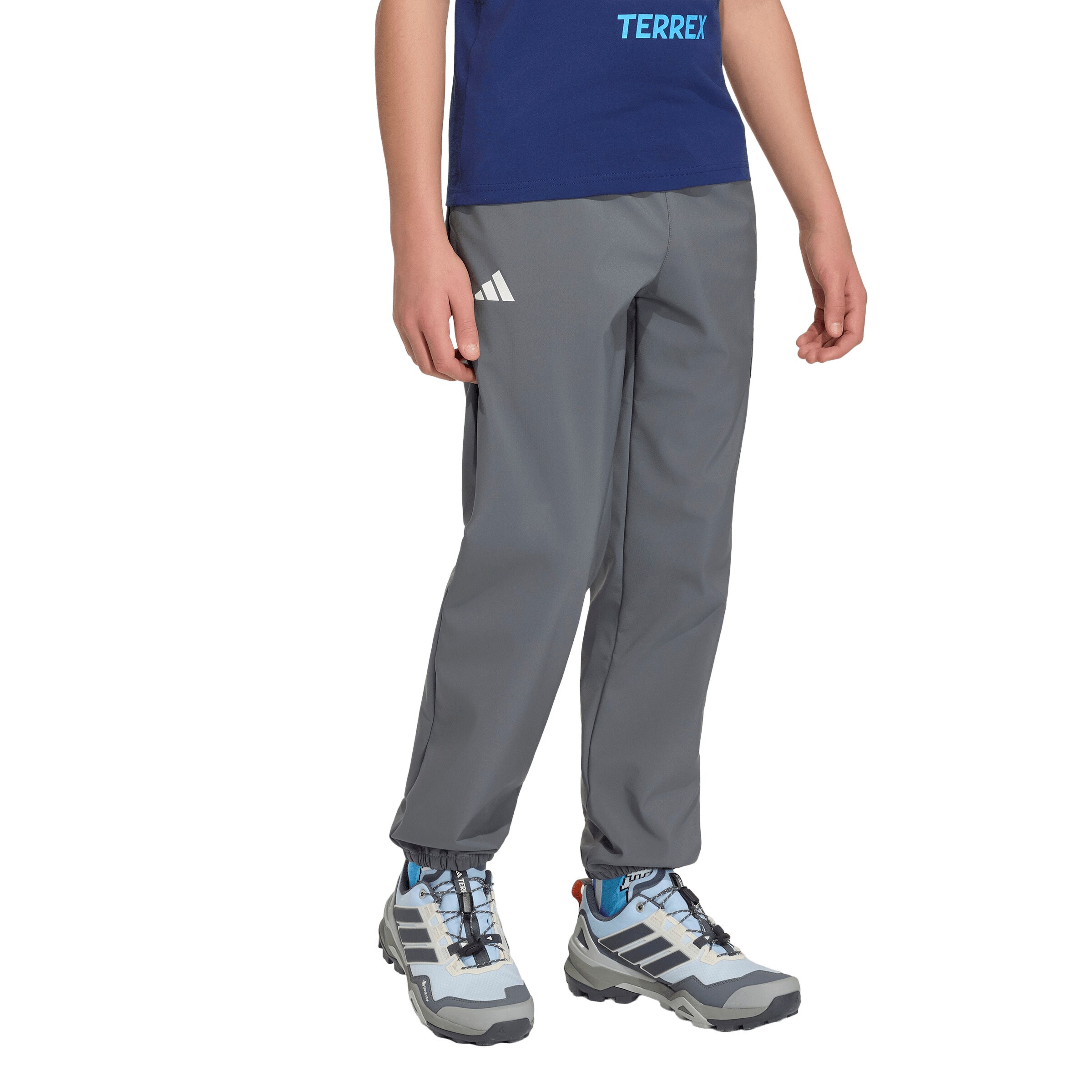 ADIDAS TERREXTapered Hlače za vanjske uvjete 'Minecraft' - siva boja: prednji dio