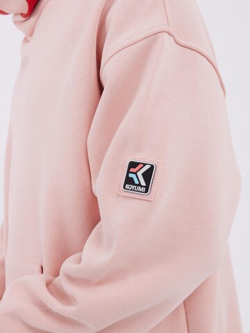 Koyumi Sweatshirt 'Unisex Oversize Hoodie – 3-Faden Stoff, innen angeraut , Break your Neck' in Pink