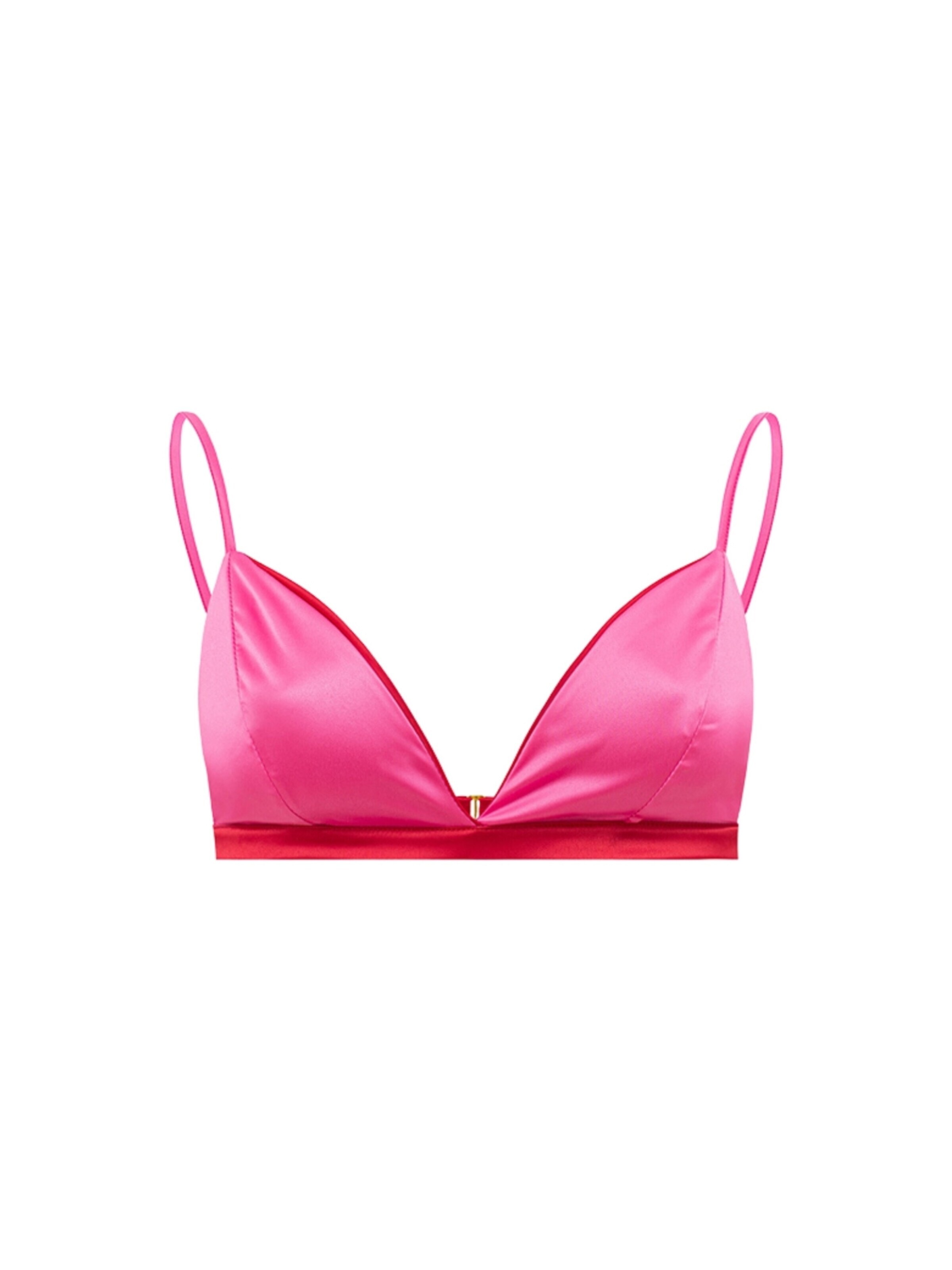 Triangolo Top per bikini 'French Kiss' di EKCENTRIK in rosa: frontale