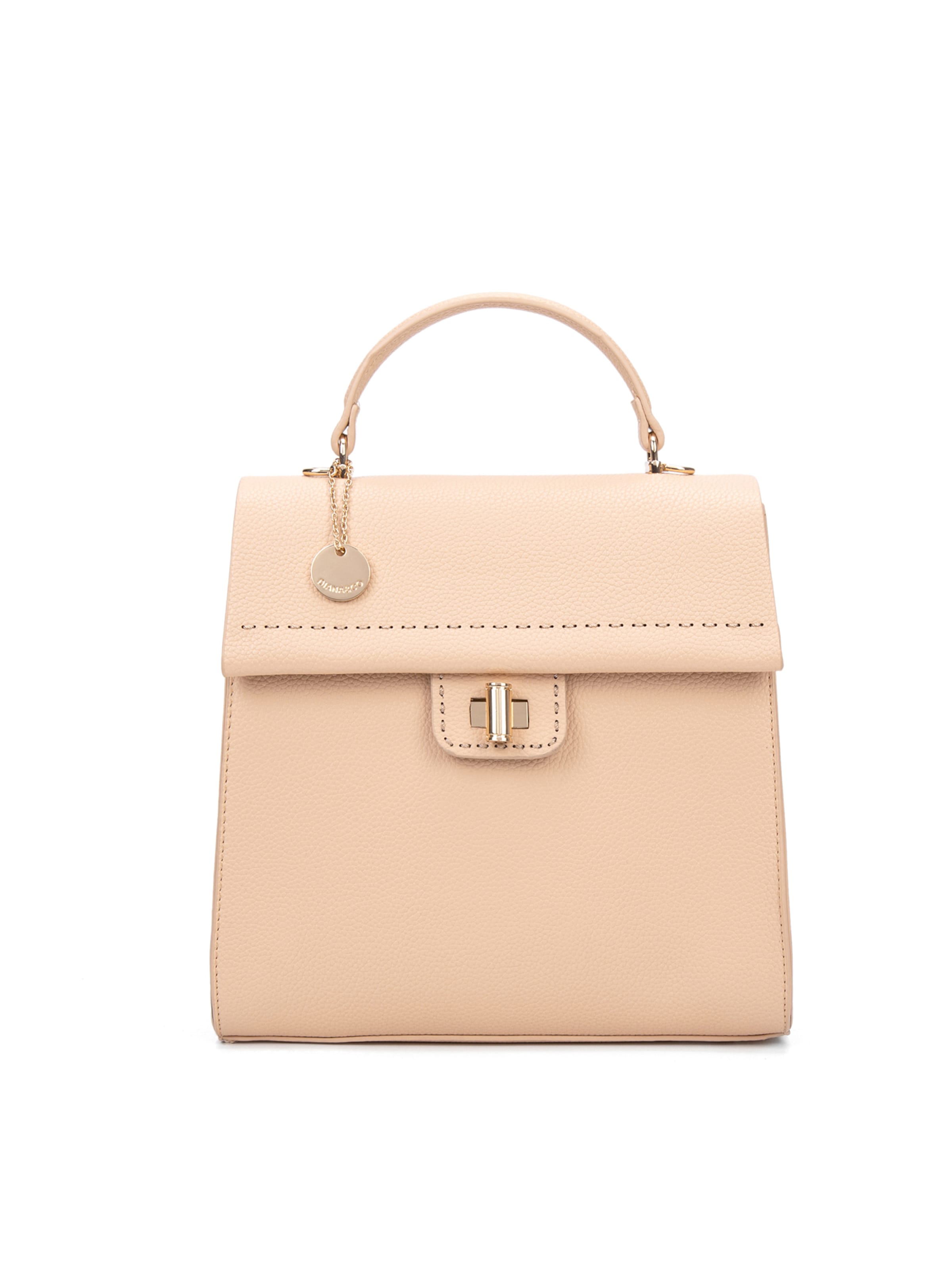Zaino 'Zaino Donna Vegan Leather Diana & Co Firenze - Chiusura Girello Tracolla Regolabile' di Diana&Co. in beige: frontale