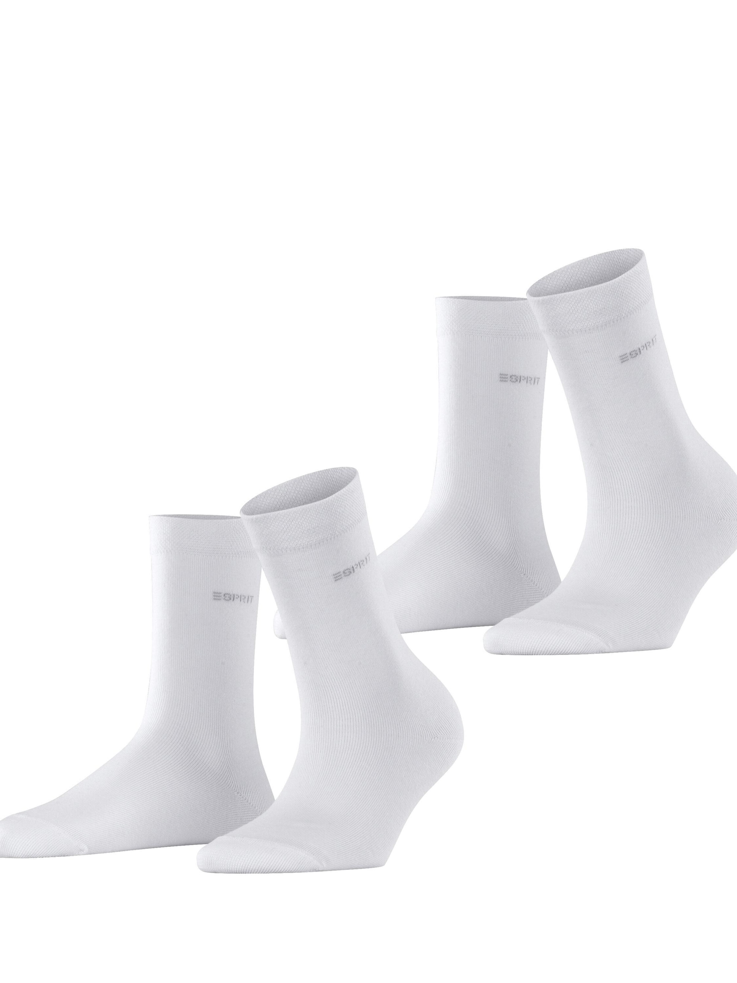 ESPRIT Socken 'Basic Easy 2-Pack'‌‌‌ in Weiß: Vorderseite