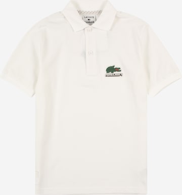 Tricou de la LACOSTE pe alb: față