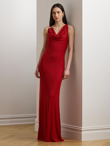 Robe de soirée Lauren Ralph Lauren en rouge : devant